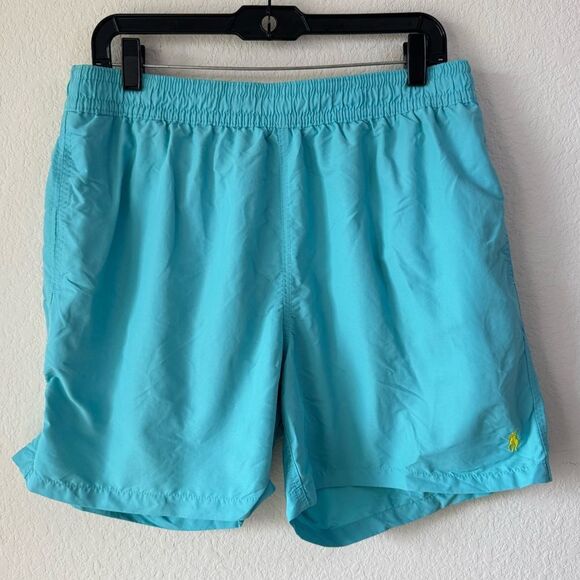 Polo Ralph Lauren Men’s Swim Trunks Sz XL Aqua Blue Mesh Lined Drawstring Shorts - Picture 1 of 9